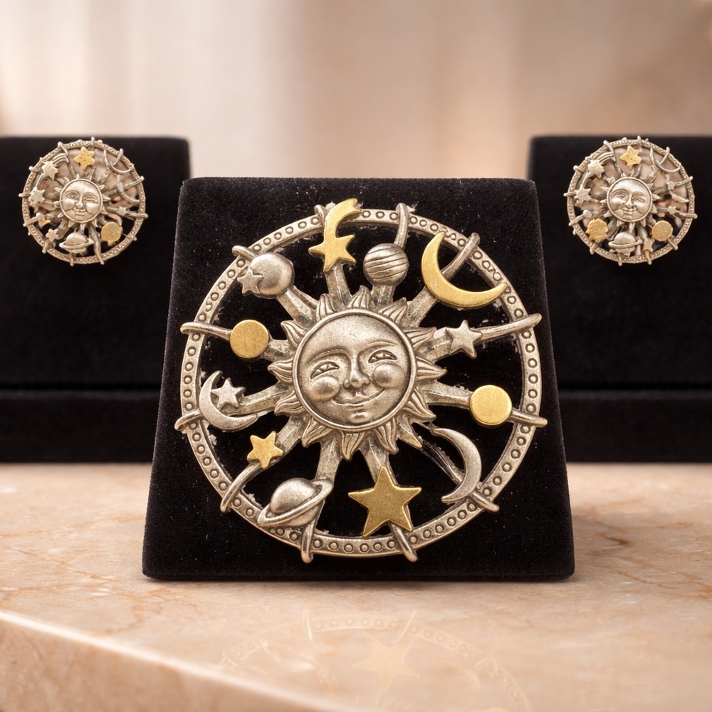 Celestial Sun and Moon Jewelry Set